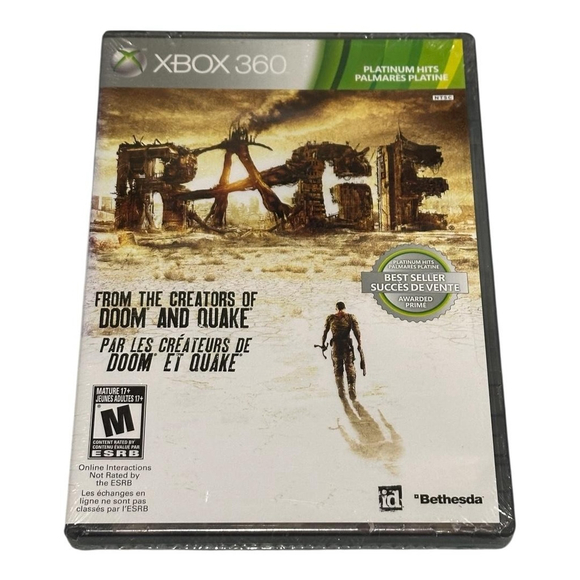 Microsoft Xbox 360 Other - Rage Xbox 360 Video Game Platinum Hits Sealed M Rated Action Shooter